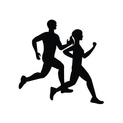 Illustration of female marathon vector