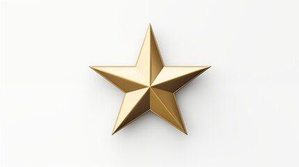Fototapeta premium golden star isolated on white background,golden stars background,Star clipart on a white background,generative ai illustration