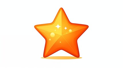 Obraz premium golden star on white background,golden stars background,Star clipart on a white_background,generative ai illustration