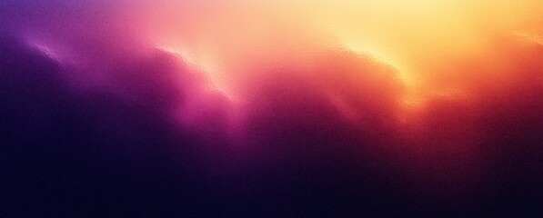 Abstract Gradient Background with Glowing Orange Yellow and Dark Purple Texture Design