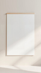 A4 Paper Mockup Hanging On Wall