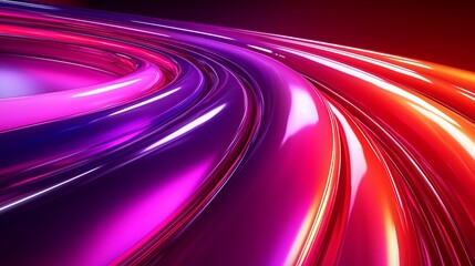 Abstract vibrant swirling tubes