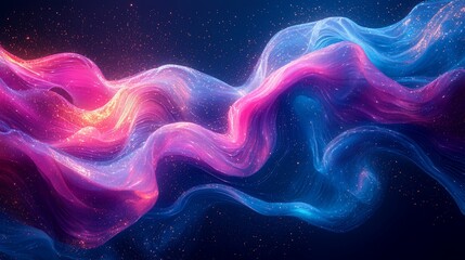 Fototapeta premium Abstract flowing fabric design, vibrant colors, digital art, background graphic, for posters, prints, websites