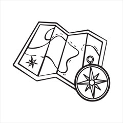 GPS Map Icon for Travel and Direction