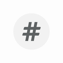 hashtag insert icon sign vector