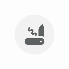 pocket bottle opener icon sign vector