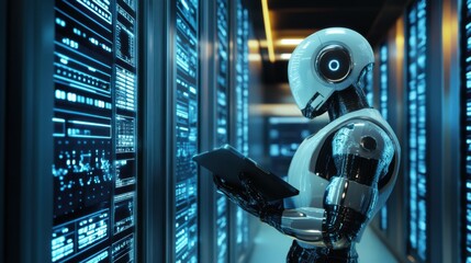 Fototapeta premium AI ensures robust data protection in Internet banking.