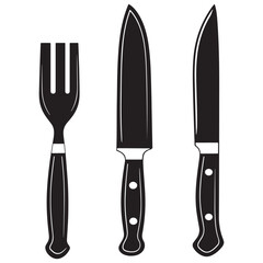 Versatile Knife Silhouette Designs for Culinary Enthusiasts