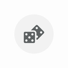 dice games playing icon sign vector