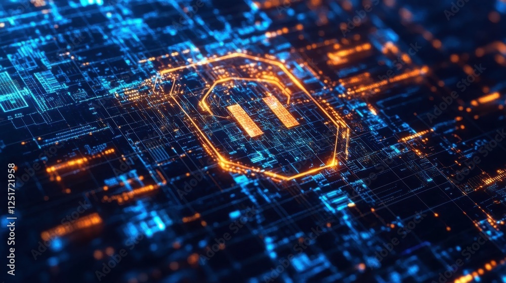 Poster cybersecurity defenses protecting a network of devices - secure systems and data privacy
