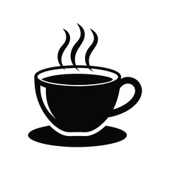 coffee cup silhouette on a white background