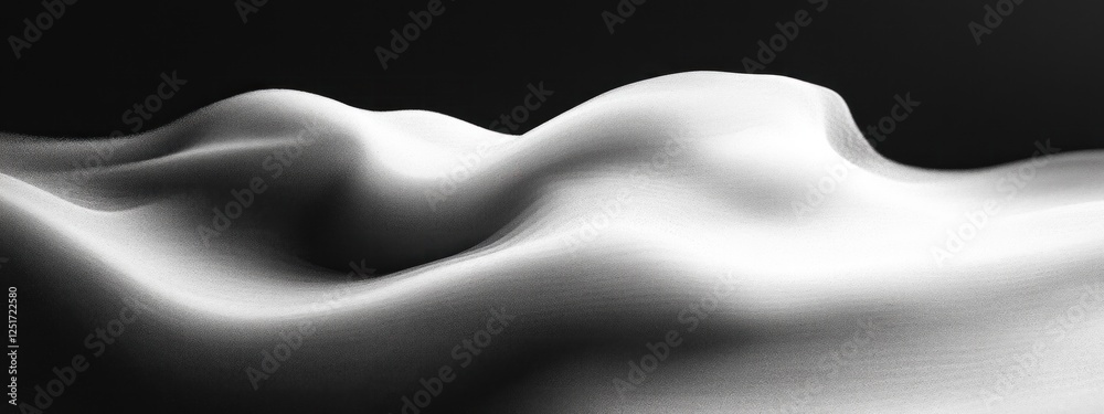 Leinwandbilder abstract black and white minimalist composition with smooth gradients and soft shadows for tranquil 