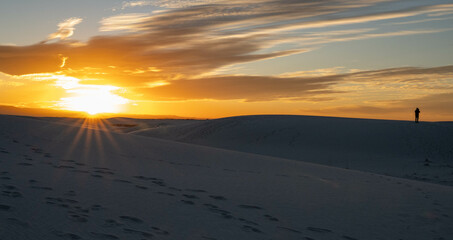 sunset in the desert
