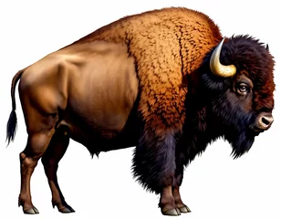 Selbstklebende Fototapeten American Bison Illustration Powerful Wild Animal Image © Danny