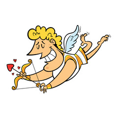 cupid with bow and arrow