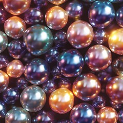 Mesmerizing Spheres of Light and Color   Captivating Abstract Holographic Background