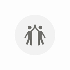 friends highfive icon sign vector