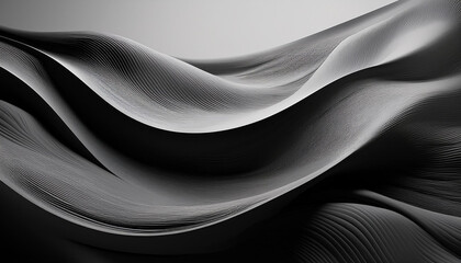 Obraz premium minimalist grayscale artwork featuring fluid organic shapes subtle gradients creating depth and movement highcontrast elements for visual interest clean modern aesthetic