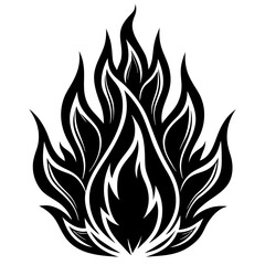 flame Black fire vector