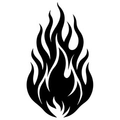 flame Black fire vector