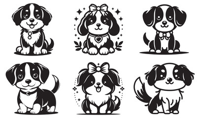 Fototapeta premium Pet Silhouettes Vector Set