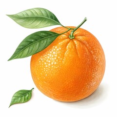 Orange fruit isolated on a white background.