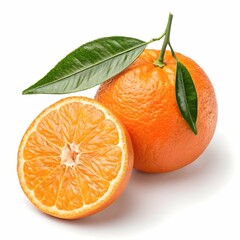 Orange fruit isolated on a white background.