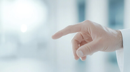 Obraz premium Close-up of hand gesture in telemedicine interaction for modern healthcare concept