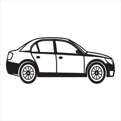 Fototapeta premium Automobile Icon for Travel, Transport, and Navigation