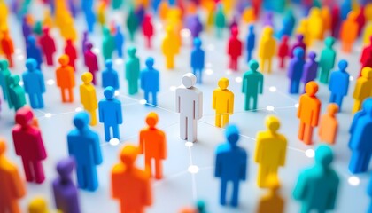 A conceptual 3D-rendered illustration of a social network