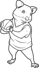 Hamster Scooter Animal Vector Graphic Art Illustration