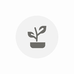 plant grow icon sign vector