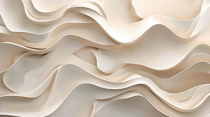 Abstract wavy beige shapes background