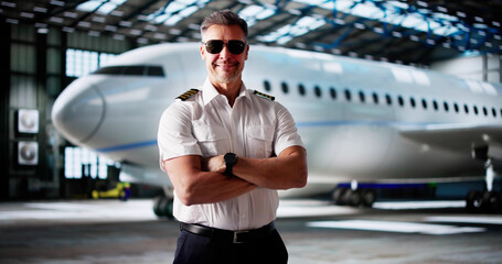 Airplane Pilot Working For Airline