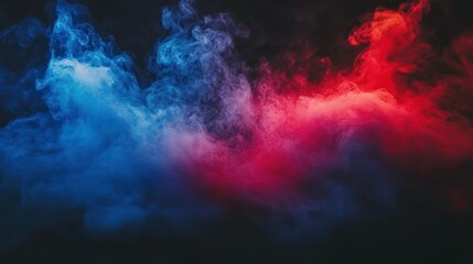 Red blue smoke swirls dark background design (1)