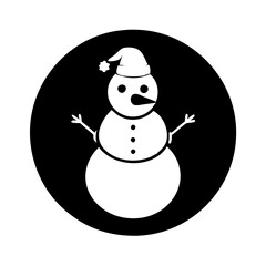 snowman icon, snowman silhouette vector -, snowman Editable Vector Illustration.