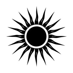 sun icon, sun silhouette vector -, sun Editable Vector Illustration.
