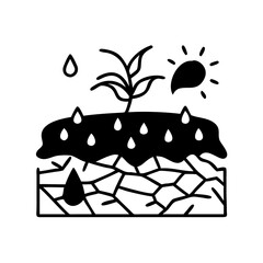 drought icon icon, drought icon silhouette vector -, drought icon Editable Vector Illustration.