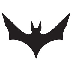 Silhouette bat vector illustration halloween spooky animal mammal design