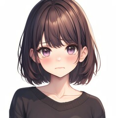 アニメ調の美少女の切り抜き用素材