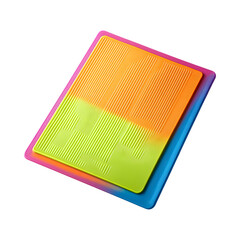 Vibrant Silicone Baking Mat with Smooth Texture Isolated on Transparent Background