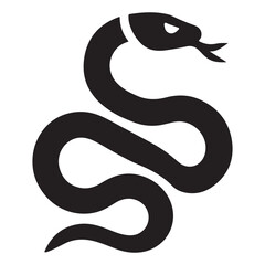 Fototapeta premium Venomous snake silhouette illustration vector graphic reptilian wildlife animal