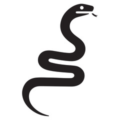 Fototapeta premium Snake Silhouette Vector Illustration Reptile Animal Design Graphic