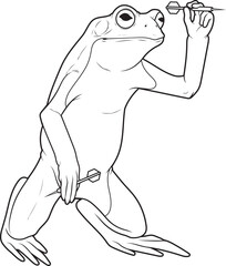 Frog Darts Dart Animal Vector Graphic Art Illustration