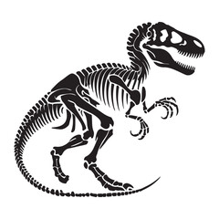Tyrannosaurus Rex Skeleton Vector Image Illustration for Fossil Lovers © Creative Image  