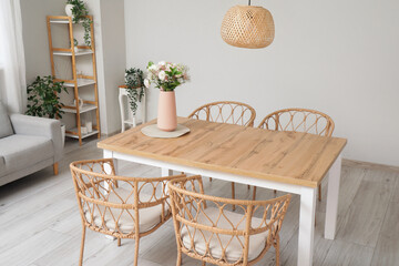 Table and chair in modern dining room