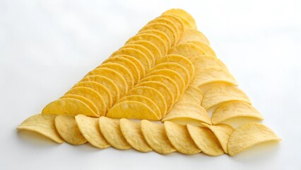 Delicious potato chips, isolated on transparent white background, clipping path