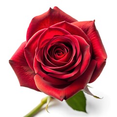 Rose illustration, top view, isolated on transparent white background, clipping path