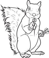 Squirrel Darts Dart Animal Vector Graphic Art Illustration