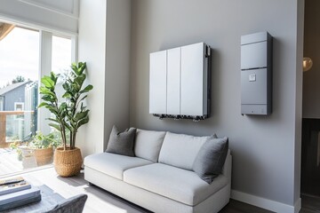 Modern Home Interior with Energy Storage System